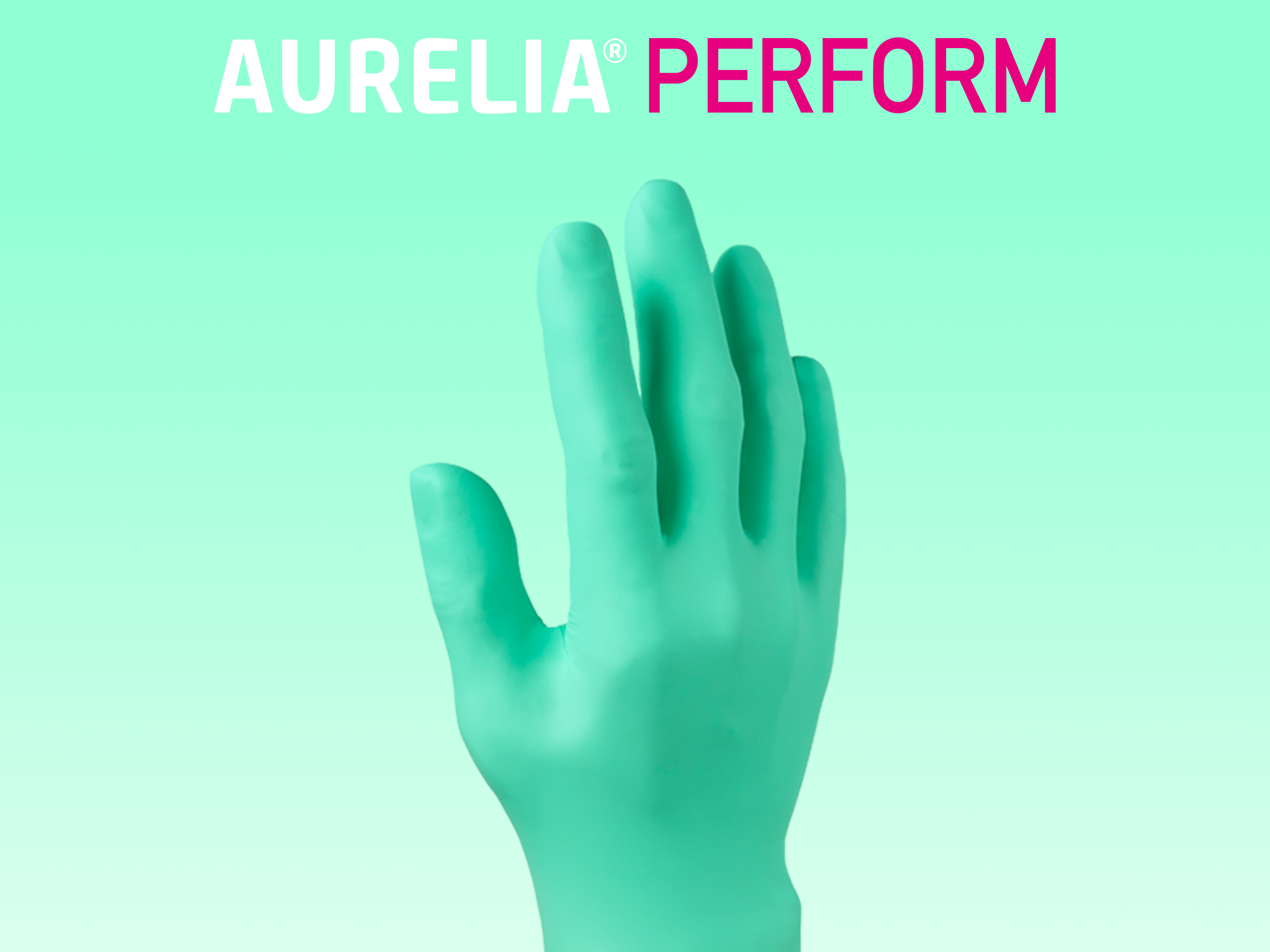 Aurelia Perform Teal Nitril Wegwerphandschoen