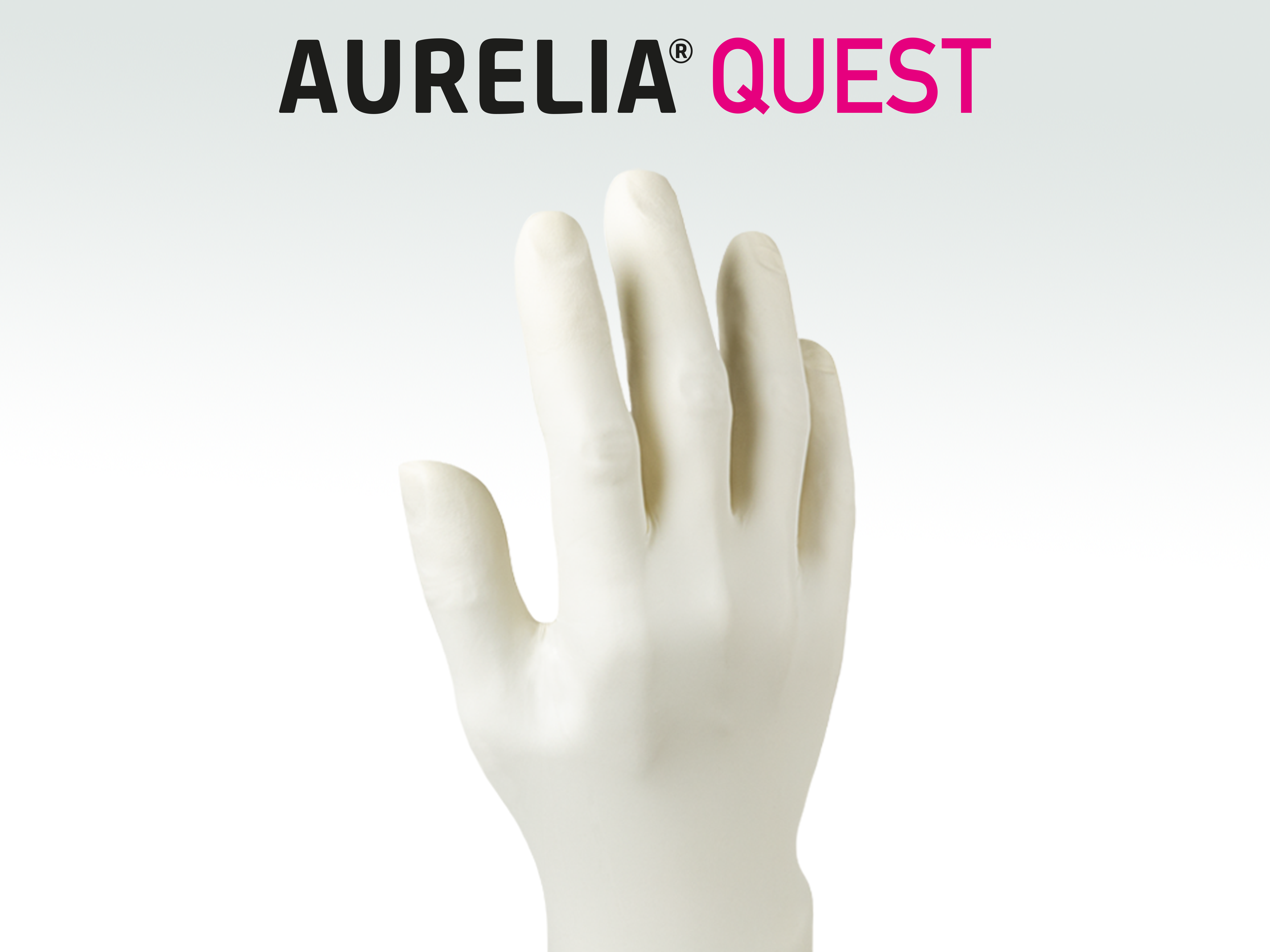 Luva de exame de nitrilo branco Aurelia Quest