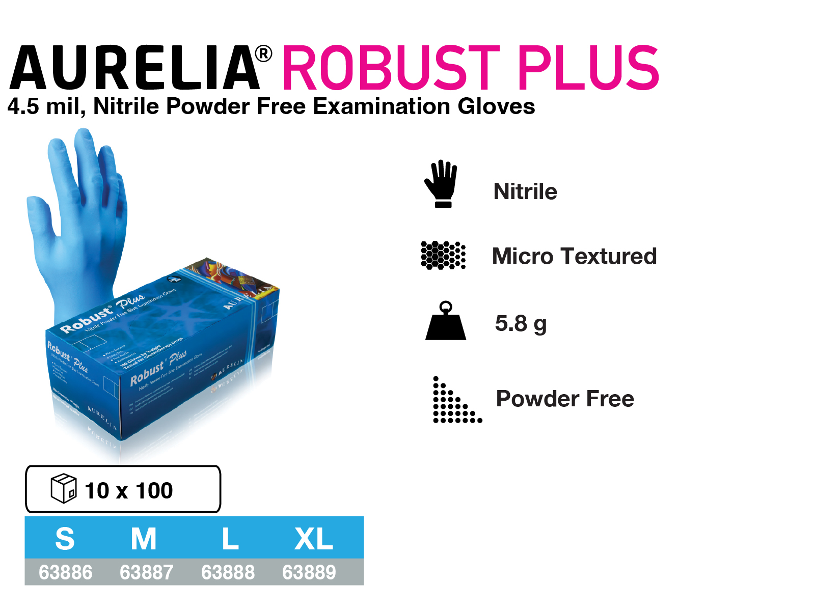 Robust disposable nitrile glove